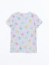 LC Waikiki Crew Neck Printed Girl's Shorts Pajamas Set